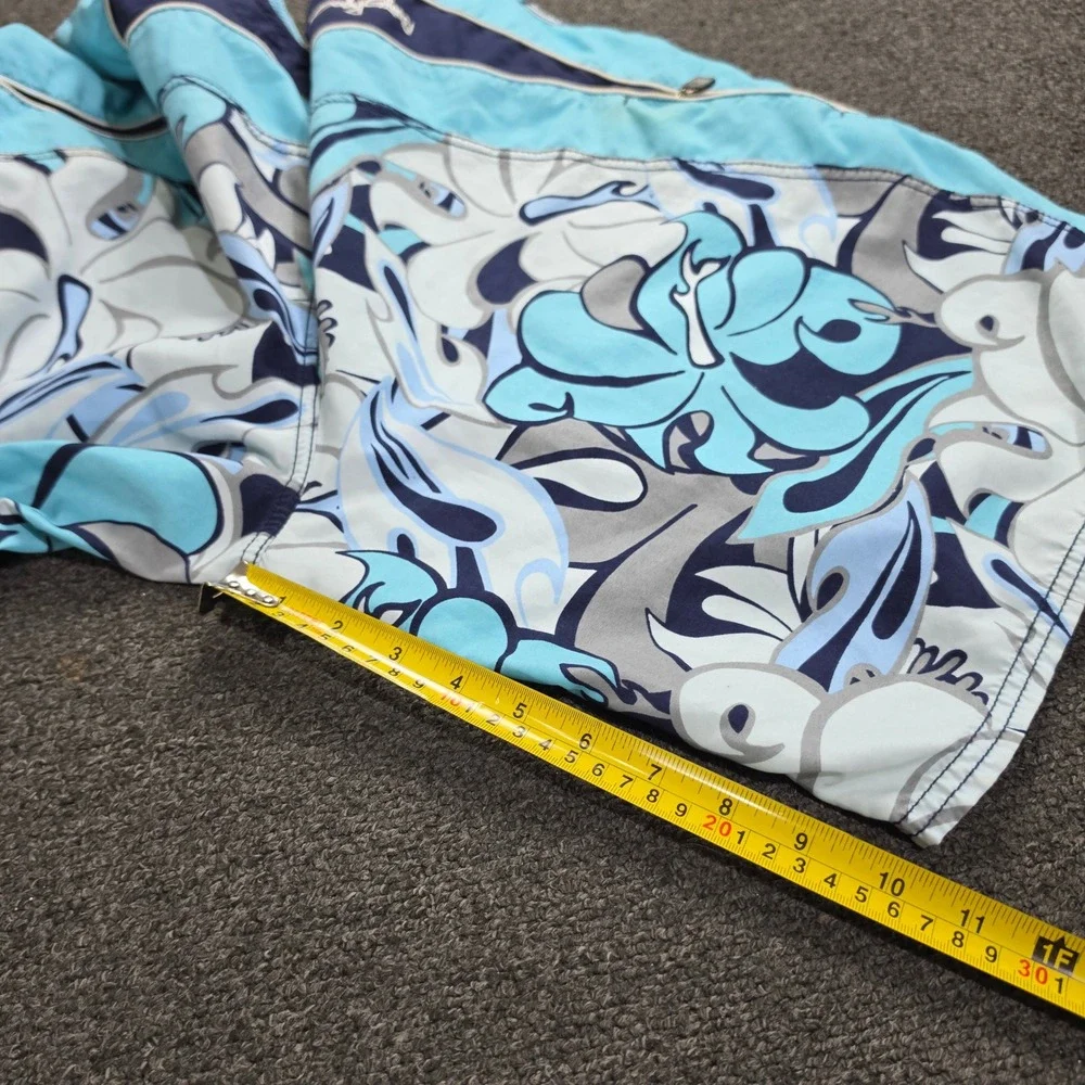 Body Glove Board Shorts Mens 38 Blue Floral Tropical Swim Trunks Surf Beachwear